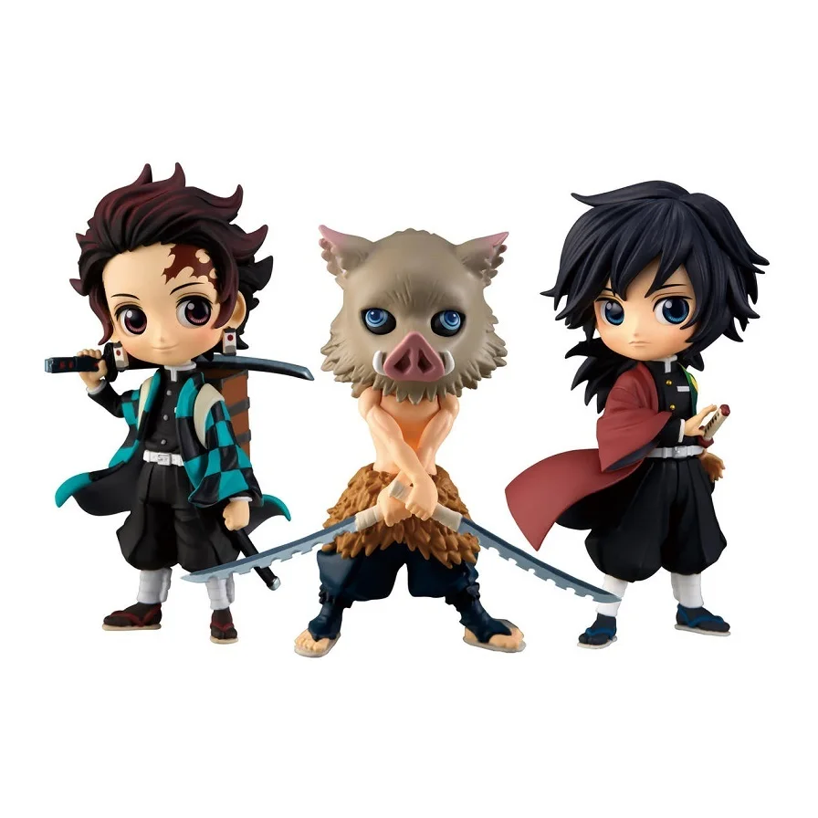 3 шт. аниме демон убийца Kimetsu No Yaiba Q Posket Kamado Tanjirou Kamado Nezuko Agatsuma Zenitsu фигурка игрушки Juguetes