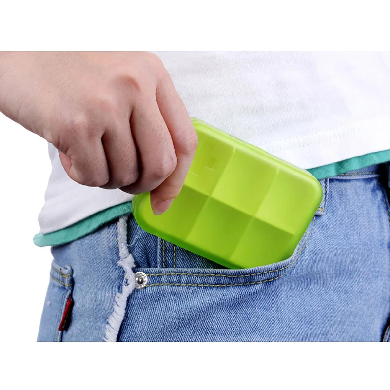 6 Grids Medicine Holder Mini Pill Box Weekly Pill Box Tablet Storage Case Container Dispenser Organizer Travel Pill Case Holder