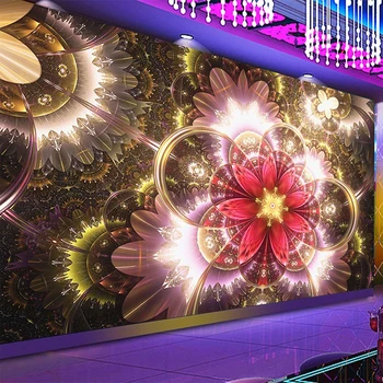 

Modern Abstract Wallpaper 3D Art Cool Colorful Flower Mural Nightclub Bar KTV Tooling Background Wall Decor Papel De Parede 3 D