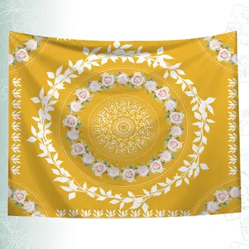 

1Pc Household Wall Tapestry Decorative Background Cloth Fashion Beach Towel Bath Towel Shower Towel (Yellow)