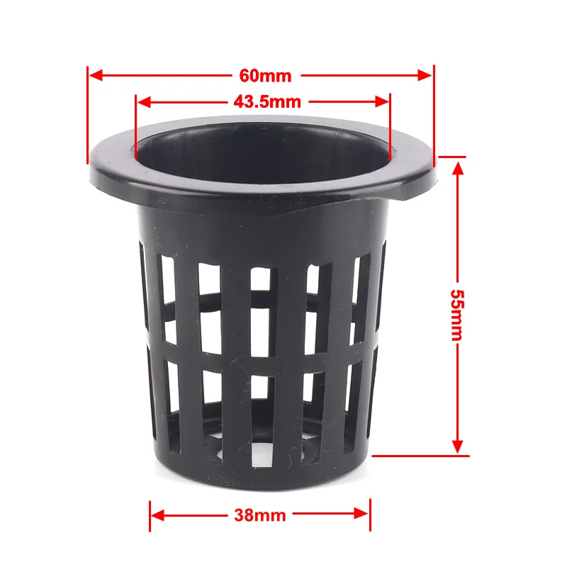 50pcs Growing Basket Hydroponics Basket Vegetable Soilless Growing Plastic Mesh Pot High Quality Garden Planting Pots 