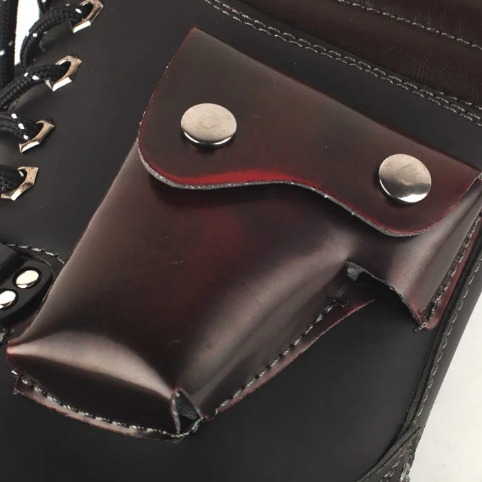 Motorcycle Boots Male Shoes Army Boots Mens Military Boots 2019 Leather Winter Black Cowboy Snow Metal Gothic Pocket Punk Boots