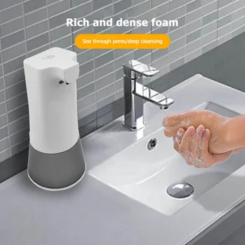 

350ml USB rechargeable washing automatic foam hand Automatic Liquid Soap Dispenser Bathroom Sensor Foam Hand Washing