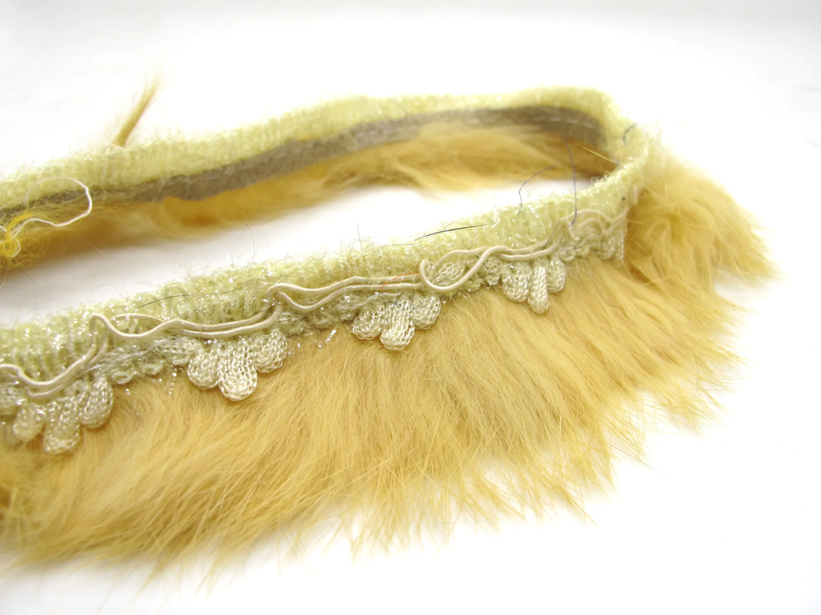 35mm Rabbit Fur Chenille Ribbon Trim|Lampshade Clothing Edging Supplies|Accessory DIY Material Decoration - Цвет: Khaki