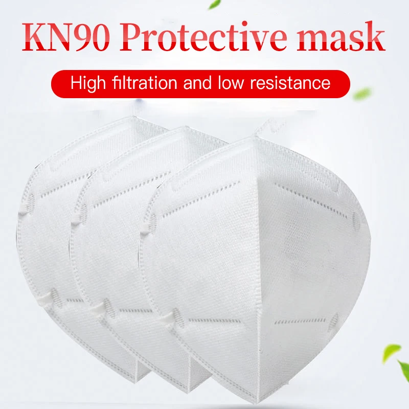 

50 PCS KN90 Protection Face Mouth Masks Dust KN 90 Mask Bacteria Proof PM 2.5 Mask Particulate Filtration Safety Work