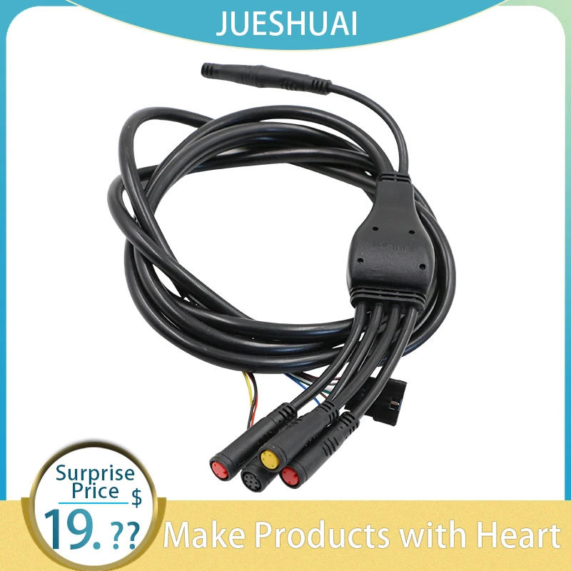 

JS Ebike Waterproof Cable for Conversion Kit Display Brake Lever Throttle Connector for Electric Bike Accessories e bike parts