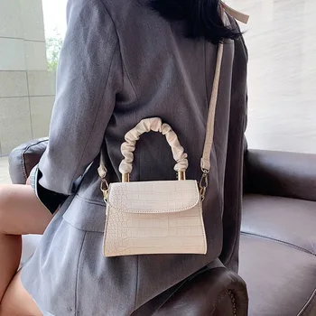 

Stone Pattern Leather Crossbody Bags For Women 2020 Fashion Small Solid Colors Shoulder Bag New Female Handbags And Purses
