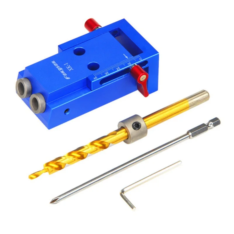 

Pocket Hole Drill Dowel Jig With Step Drilling Bit Woodworking Oblique Drill Guide Set Professional Positioner Locator Tool*==