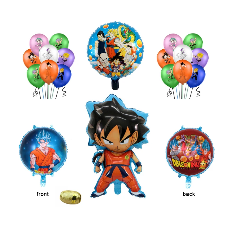 20pcs set cartoon dragon ball goku foil balloons cartoon balloon set happy birthday party decoration kids toy campus party ballons accessories aliexpress aliexpress