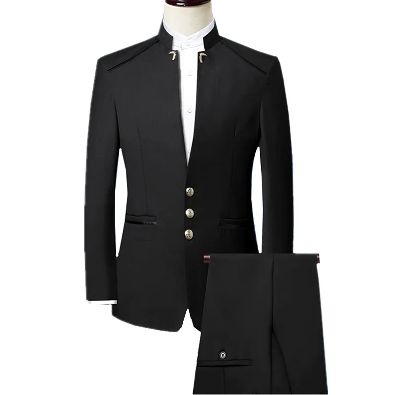 Комплект одежды из 2 предметов Китая в ретро стиле с воротником стойкой пиджак +