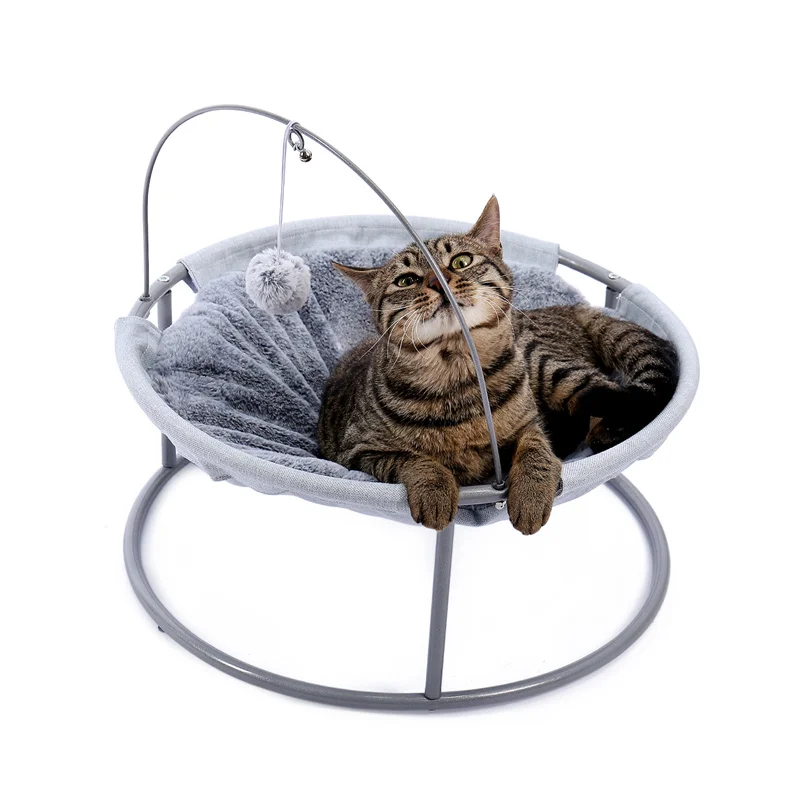 SoftPlushPetBedCatCradleHammockDetachableCatRoundHanging