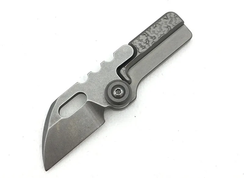 A153 High quality multi-function outdoor EDC bearing Pocket mini Multi-function knife Titanium handle Open courier box