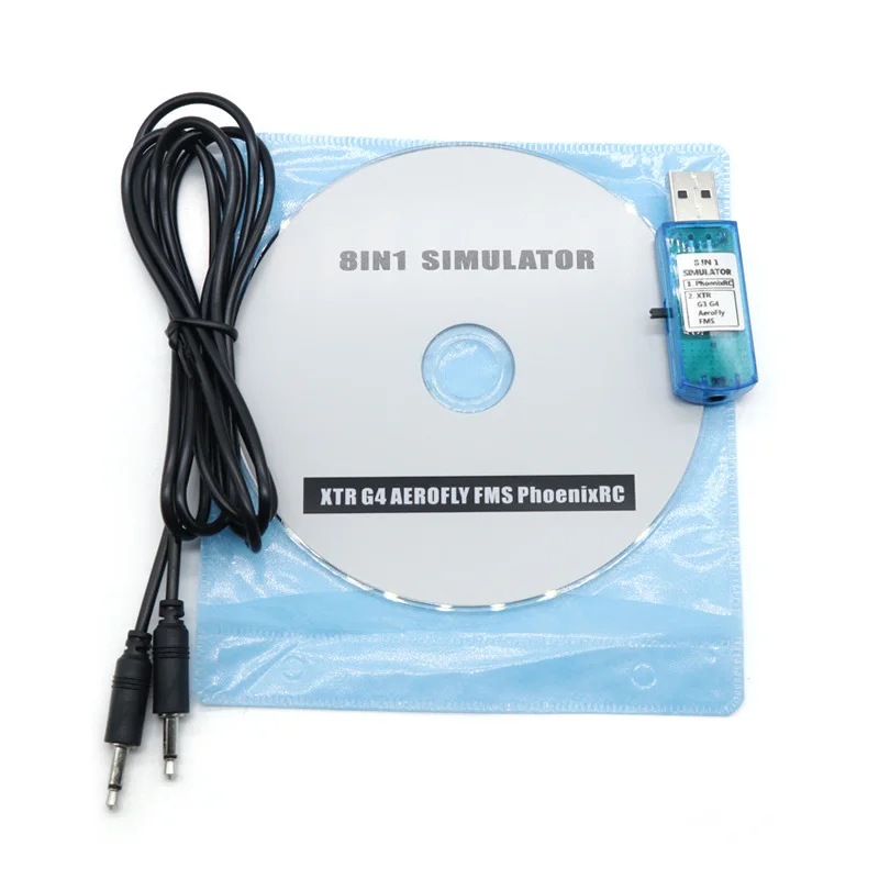 8 в 1 USB кабель для симулятора полета (Phoenix RealFlight G4 XTR AeroFly FMS) forFutaba ESky JR WFLY 4 8Ch