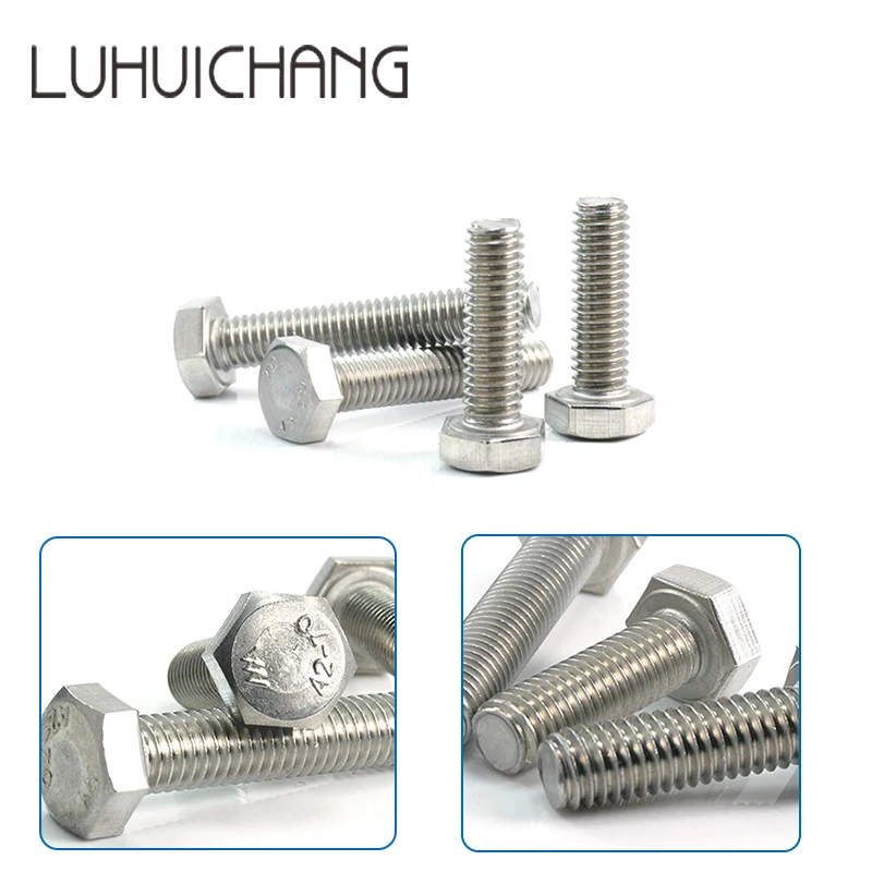 LHUICHANG M6 внешний шестигранник винты с шестигранной головкой полной резьбой до