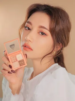

New Nude Warm Earth Color Eyeshadow Powder Makeup Palette Matte Shimmer Eye Pigmented Powder Make Up 4 Colors Eyeshadow