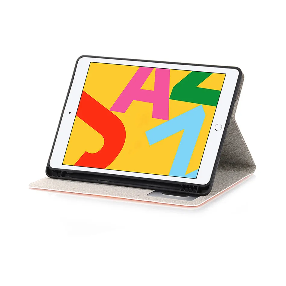 Чехол для ipad 7, 7-я модель, A2200, A2197, чехол с карандашом, чехол для ipad 10,2,, умный чехол, Модный чехол с изображением подставки+ пленка