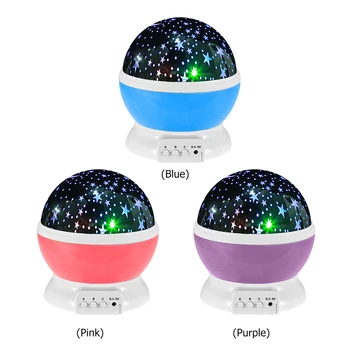 

Remote Control LED Rotating Night Light Projector Starry Sky Star Master Projection lamp Children's Room Decorated Lights