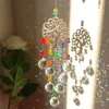 Crystal Moon Sun Catcher Wind Chimes Diamond Prisms Pendant Dream Catcher Rainbow Chaser Hanging Drop Home Garden Decor Gift 1