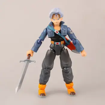 

15cm Dragon Ball Trunks Action Figures Super Movable Joints Face Change Japan Anime Character Figurines Collectible Model Toys
