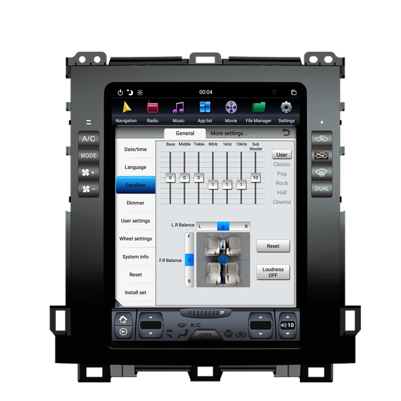 Flash Deal NAVITOPIA 10.4inch 4G+64GB Tesla Style Vertical Screen Android 8.1 Car DVD GPS Navigation for Toyota Prado 2002-2009 13