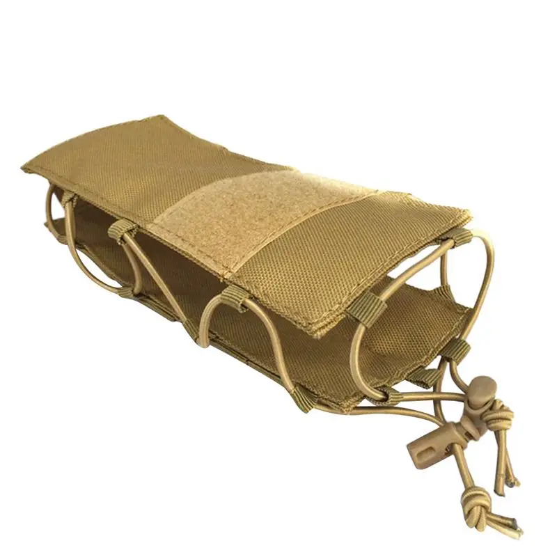 Тактика держатель бутылки питьевой бутылки мешок нейлон Molle держатель бутылки воды прочный для езды на велосипеде Бег Спорт на открытом воздухе-коричневый