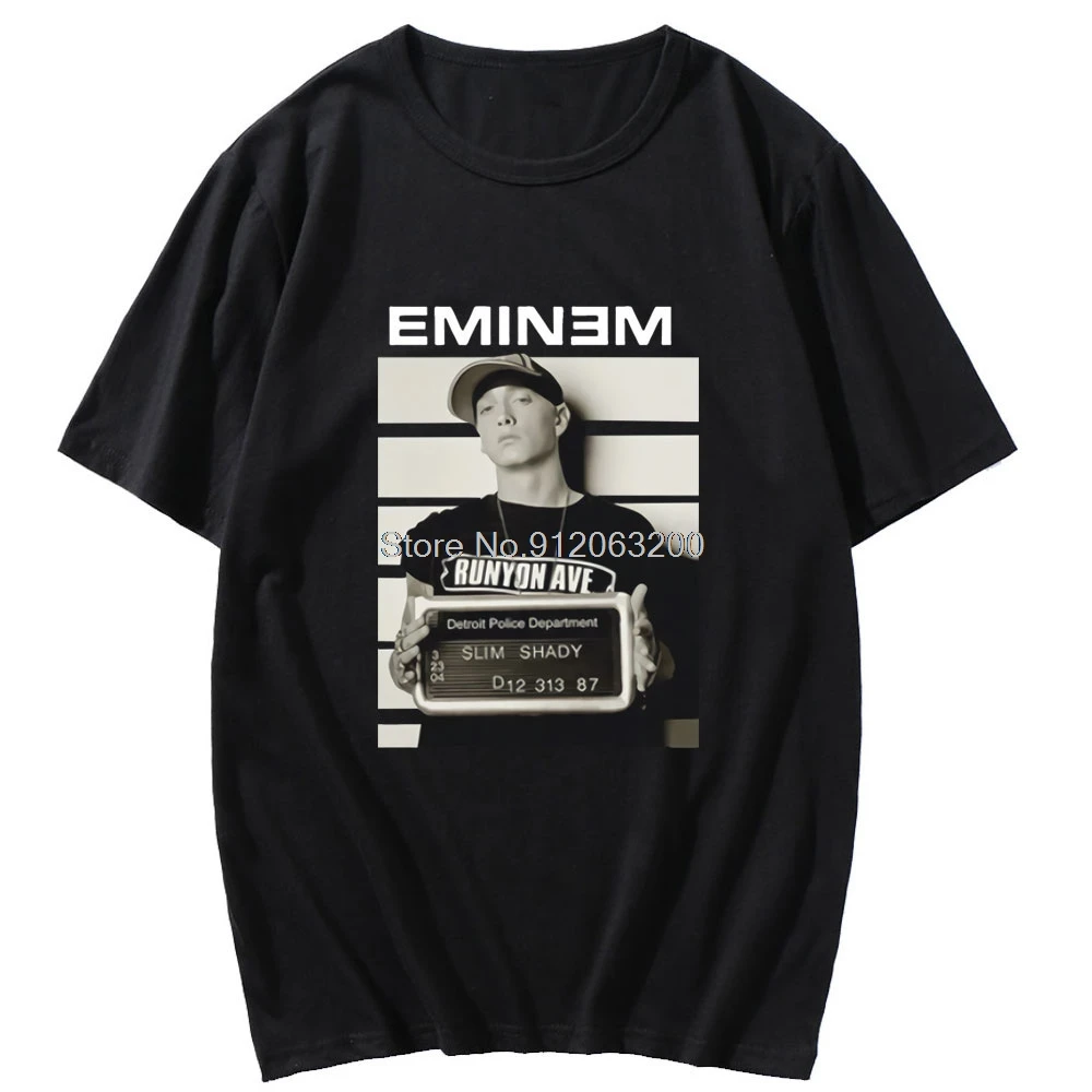 Funny Eminem T-shirt Men Hip Hop Oversized Loose Tshirt