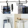 5 in 1 Pant rack shelves Stainless Steel Clothes Hangers Stainless Steel Multi-functional Wardrobe Magic Hanger 4