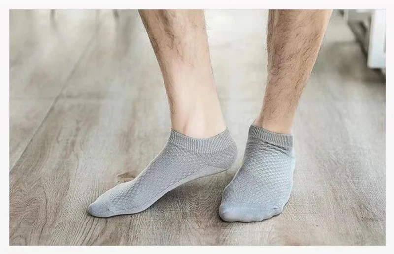 10 пара/лот, мужские носки из бамбукового волокна, короткие деловые носки, дышащие антибактериальные мужские носки, Size39-45