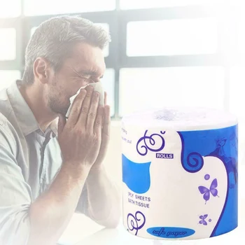 

10 Rolls Toilet Paper Bulk Rolls Bath Tissue Bathroom Soft 3 Ply Skin-Friendly Household SDF-SHIP