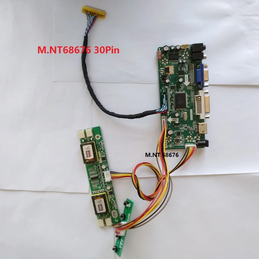 Комплект для платы контроллера универсальный совместимый M170EG01 1280X1024 17," Драйвер HDMI M. NT68676 экран для самостоятельного ремонта панели 30pin LVDS 4 лампы