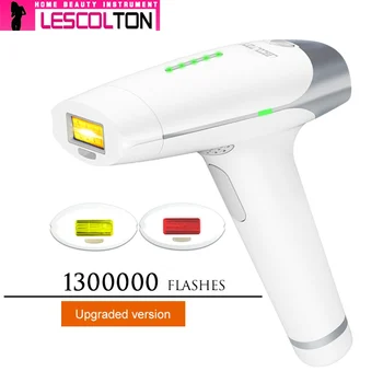 

Lescolton 3 in 1 Laser Epilator IPL Permanent Face Body Bikini Hair Removal Machine Epilator Care Tools For Woman and Man white