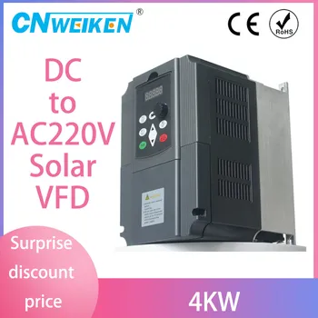 

4KW 220V VFD Inverter 3KW 4KW solar Frequency Inverter Converter DC input to AC 3P Output 220V For Water Pump