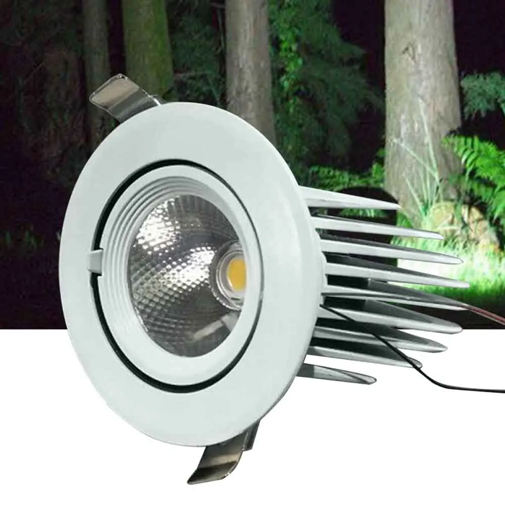 

400Lumen Aluminium Alloy Indoor Recessed LED Downlight Hallway 12W Bedroom Kitchen 2700-5700K Mini Living Room COB 220V