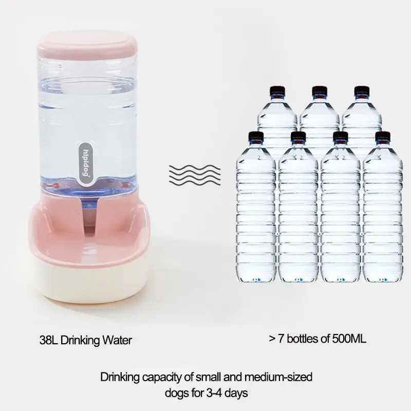 3.8L два стиля ПЭТ автоматическая кормушка для еды/воды питьевой диспенсер с нескользящей основой пищевой контейнер для собаки кошки плюшевого котенка