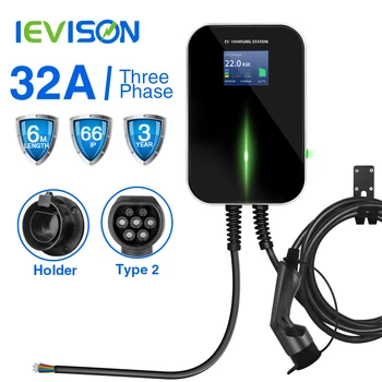 

32A 3Phase EV Charger Wallbox Electric Vehicle Charging Station EVSE Wallbox with Type 2 Cable IEC 62196-2 for Smart ED,BMW i3..