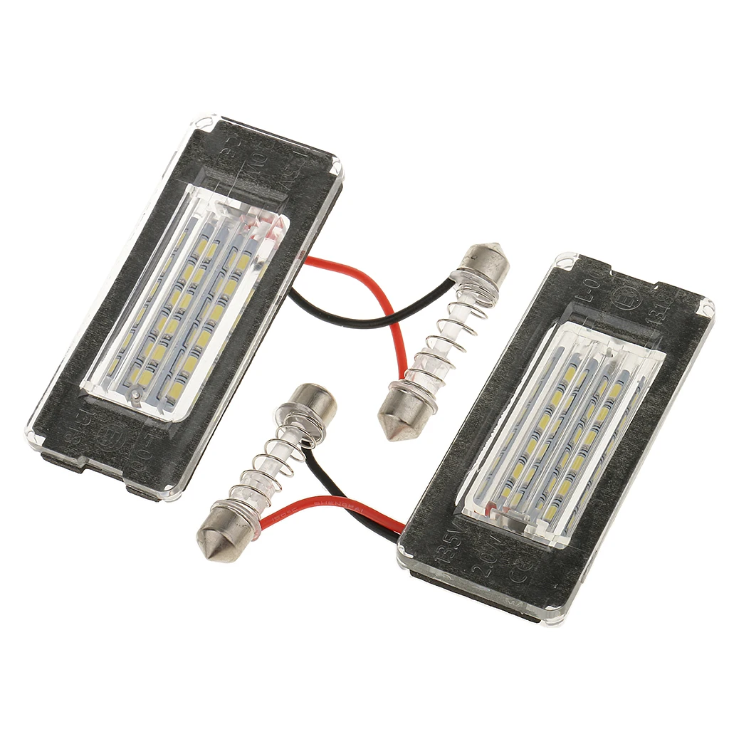 2x Bright 12V LED License Plate Lamp 18 SMD For BMW Mini Cooper R56/57/58/59