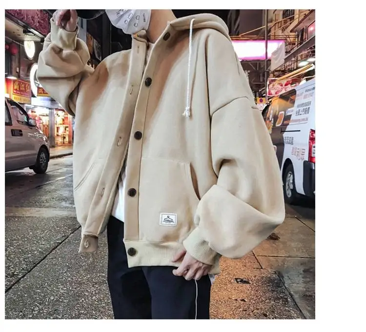 

New 2020 Cool Casual Winter Fleece Hoodies Men Women Harajuku Solid Color Warm Sweatshirt Korean Teens Fashion Hoodie Sweatshirt