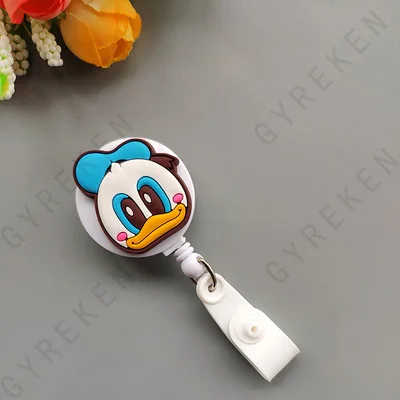 New Cute Cartoon Retractable Pull Badge Reel ID Lanyard Name Tag Card Nurse Badge Holder lovely Kids Reels Office Supplies - Color: 15