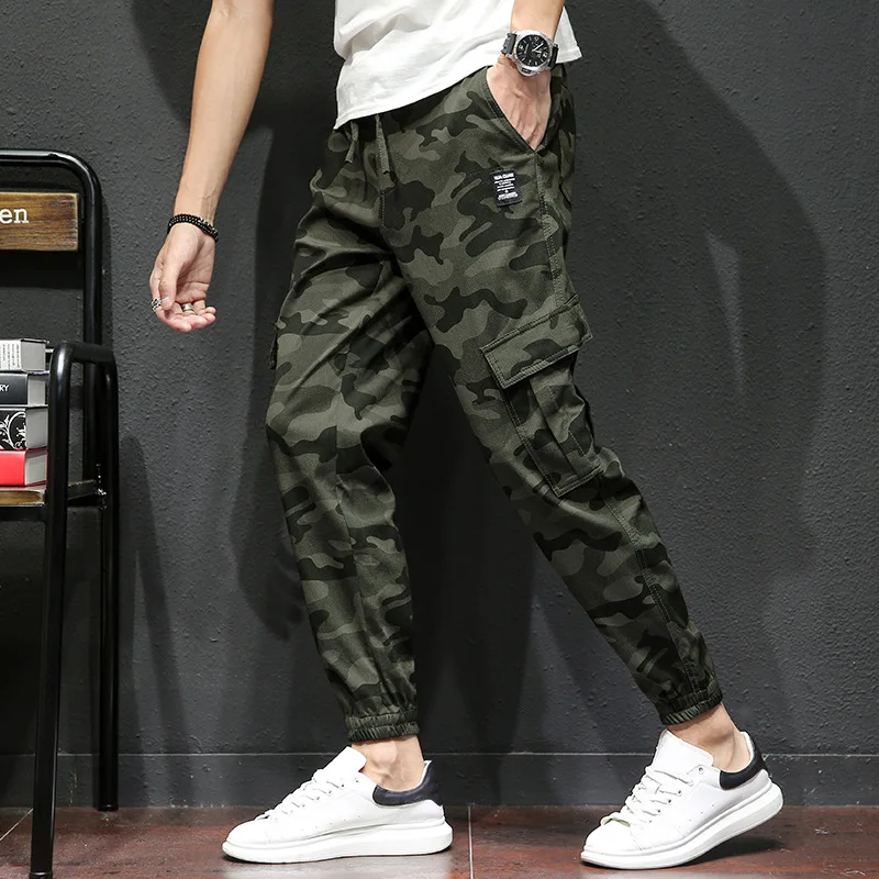 

Tc-k9062 Autumn MEN'S Casual Pants Slim Fit Athletic Pants Korean-style Trend Camouflage Pants Skinny Men's Trousers Bullet