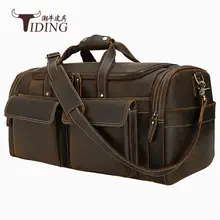 Дорожные сумки для путешествий, мужская повседневная сумка-тоут, ручная сумка, большая вместительность, натуральная кожа, мужская сумка, деловая Дорожная сумка на плечо, мужские сумки