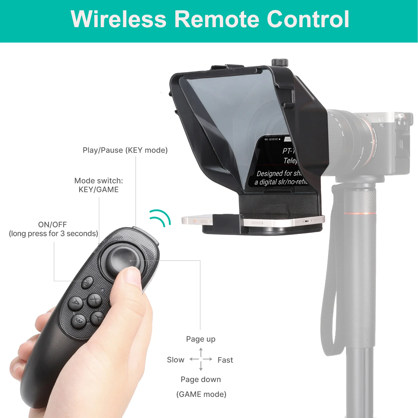 Ulanzi PT15 Teleprompter Portátil para Cámaras y Smartph...