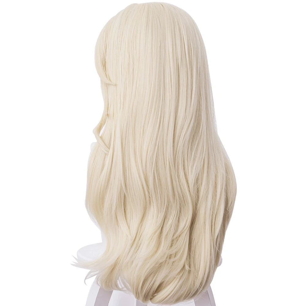 65cm Adult Princess Elsa Cosplay Wigs Straight Heat Resistant Synthetic Hair Party Wigs Women Girls
