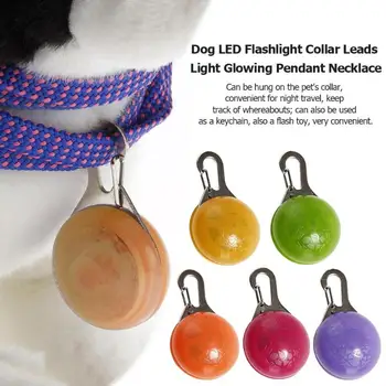 

Pet Pendant Safety LED Flash Light Dog Cat Collar Leads Puppy Bright Light Necklace Luminous Bright Decoration Collars For Dogs