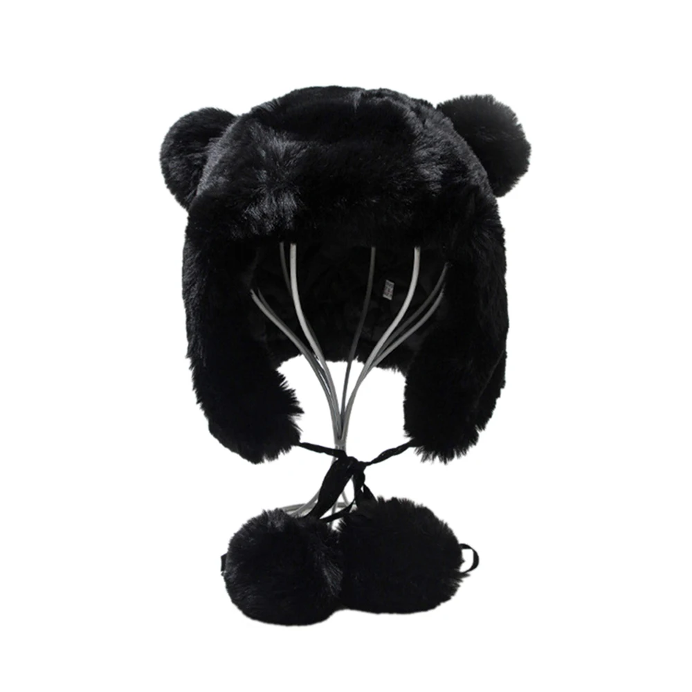 as picture Новинка, зимняя шапка Skullies s с шариком, шапка с помпонами, шерстяная шапка Skullies, осенняя и зимняя милая плюшевая шапка - Цвет: as picture
