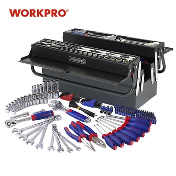 

WORKPRO 183PC Tool Set Home Tools Metal Tool Box Set Repair Tool Kits Screwdriver Set Socket Set
