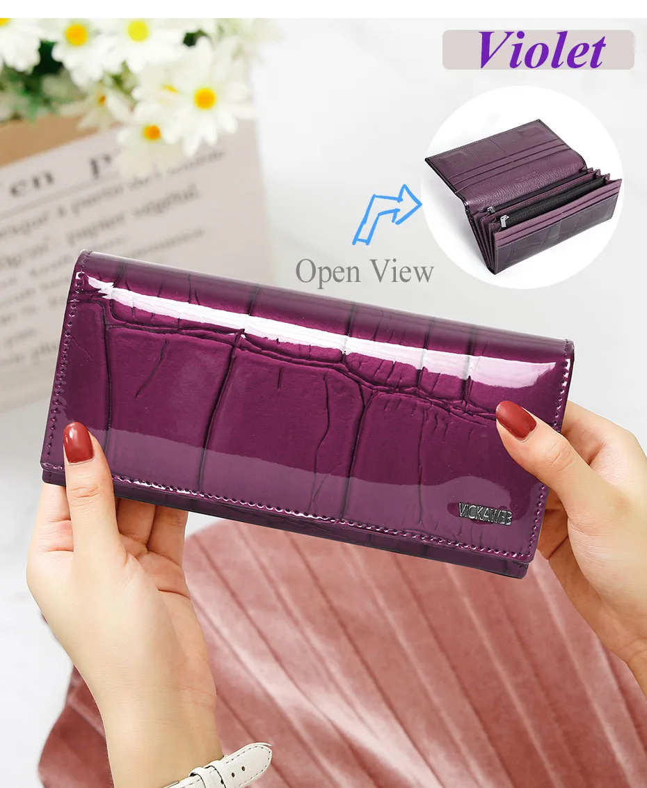 Free Gift Genuine Leather Women Wallet Magnetic Hasp Female Long Purse Ladies Coin Purses Fashion Wallets Women's Money Walet