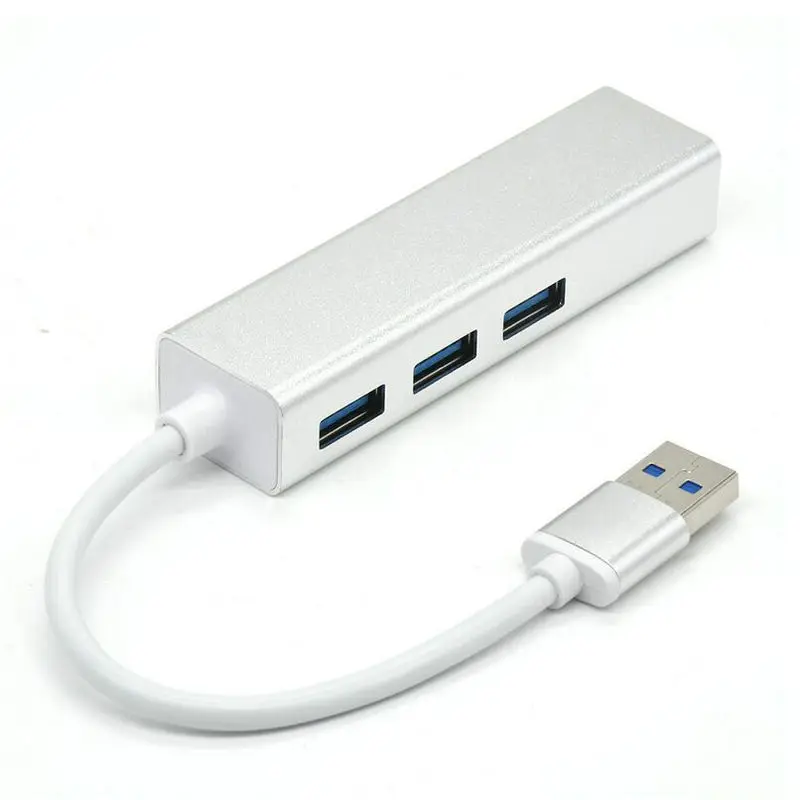 Алюминиевый USB3.0 Gigabit LAN+ 3 портовый концентратор USB до 3,0 RJ45 Gigabit LAN с 3 хабом Многофункциональный гигабитный кабель NIC