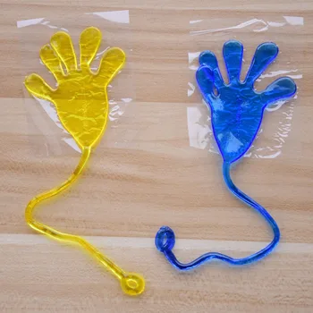 

Jokes Gag Toy Kids Party Supply 10 pcs Favour Mini Sticky Hands Funny Practical Sticky Jelly Stick Slap Hands Toy