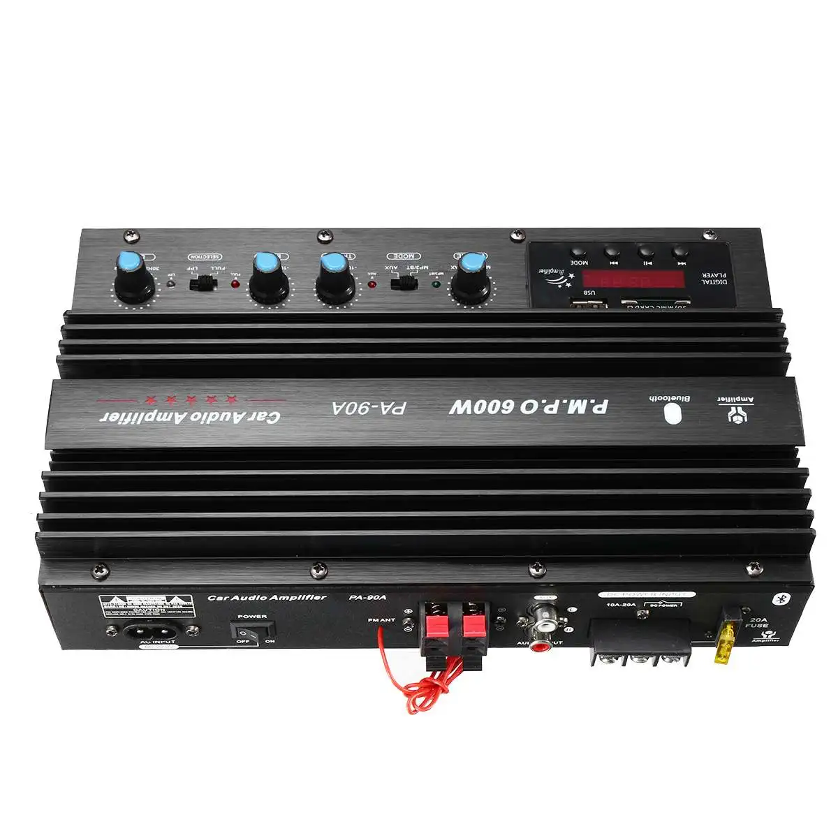 Class AB 1500W bluetooth Home HIFI Stereo Power Amplifier Wireless Audio Amplifier Input USB/AUX/SD/FM Radio With Remote Control