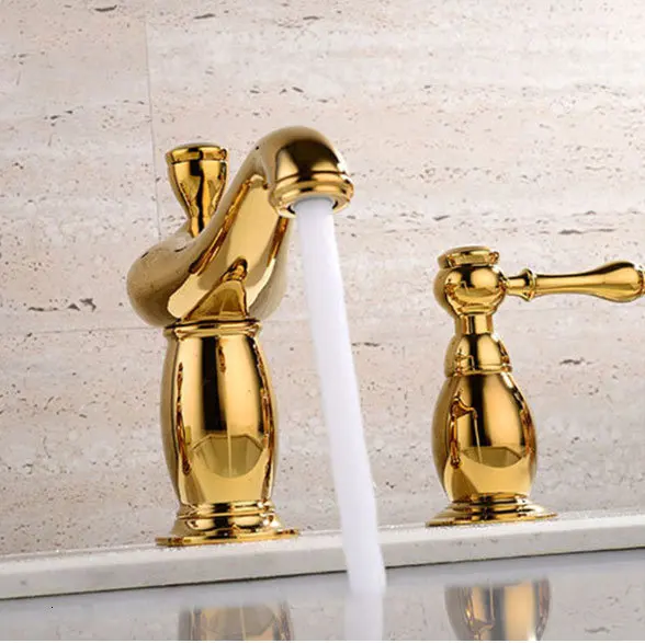 European type 3 cold water faucet basin ring hot water faucet